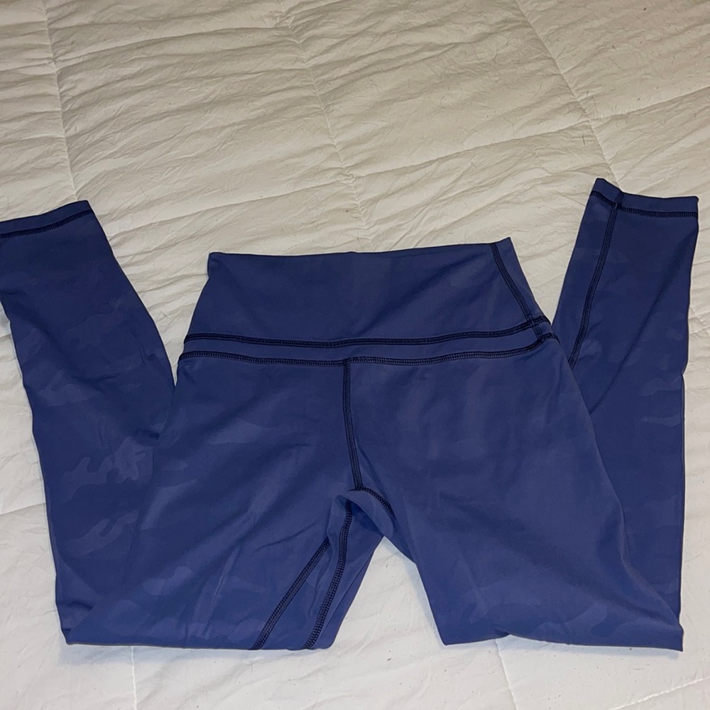 blue camo leggings